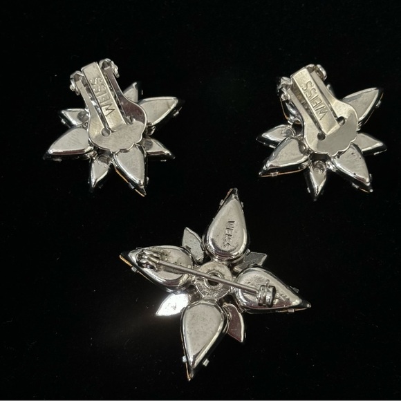Vintage Weiss earring and brooch set “Stars” clip on - Picture 2 of 2
